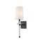 Z-Lite Sophia 1 Light Wall Sconce, Matte Black & White 803-1S-MB - alternate 4